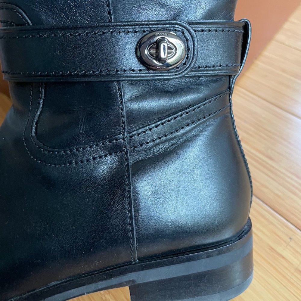 Coach Eva Leather Knee-High Classic Riding Boot - Picture 6 of 8